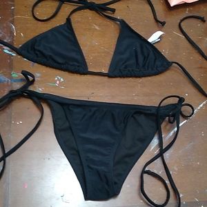 Black string bikini fashion Nova